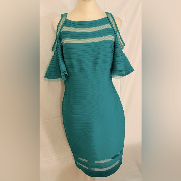 Tadashi Shoji Carlyn Green Dress | Small - Picture 1 of 10